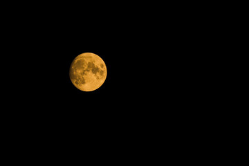 Hazy Orange Moon