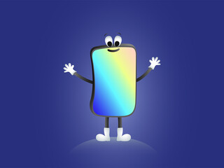 Cartoon character of mobile phone