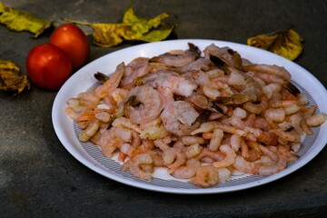 Fresh prawns