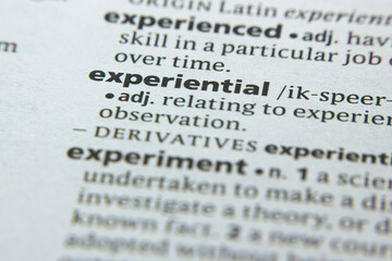 Word or phrase Experiential in a dictionary.