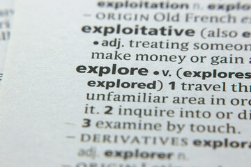 Obraz premium Word or phrase Explore in a dictionary.