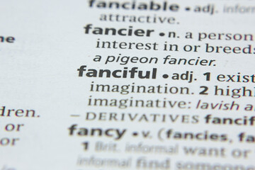 Word or phrase Fanciful in a dictionary.