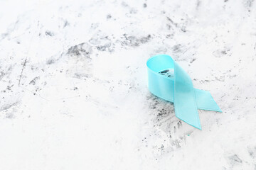 Awareness ribbon on white background. Diabetes concept