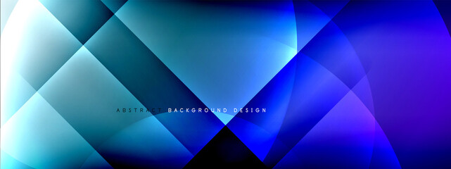 Fototapeta premium Vector abstract background - circle and cross on fluid gradient with shadows and light effects. Techno or business shiny design templates for text