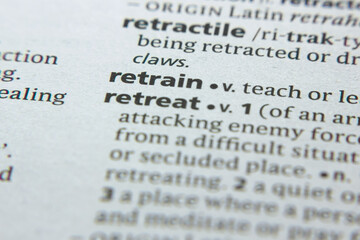 Word or phrase Retrain in a dictionary.