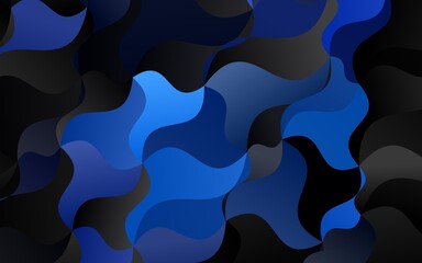 Light BLUE vector background with liquid shapes.