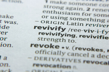Word or phrase Revivify in a dictionary.