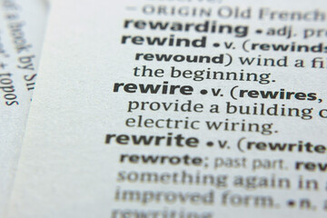 Word or phrase Rewire in a dictionary.