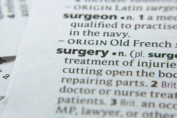 Word or phrase Surgery in a dictionary.