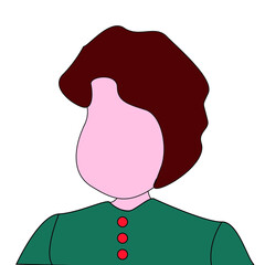 face of man isolated on white background