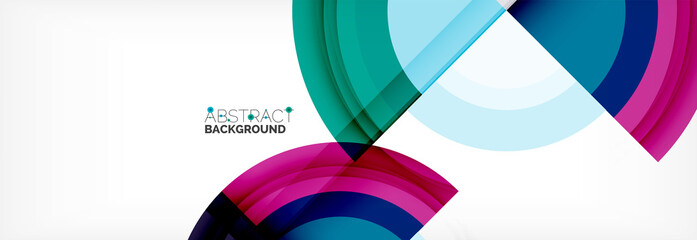 Obraz premium Round shapes, triangles and circles. Modern abstract background