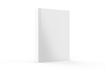 Hardcover canvas book mock-Up on isolated white background, ready for design presentation, 3d illustration