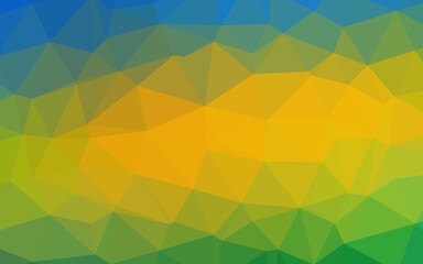 Dark Blue, Yellow vector abstract mosaic backdrop.