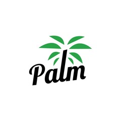 Fototapeta premium palm tree logo vector icon illustration