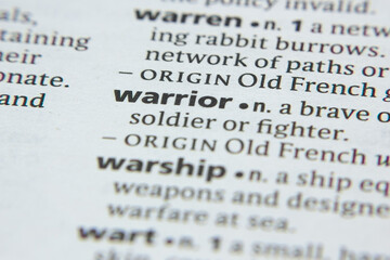 Word or phrase Warrior in a dictionary.