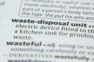 Word or phrase Waste-Disposal Unit in a dictionary.