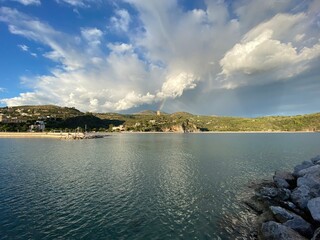 Beautiful view from sea in Marina di Camerota.