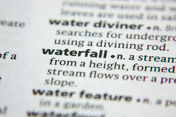Word or phrase Waterfall in a dictionary.