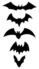 Fototapeta premium Bats set. Isolated.