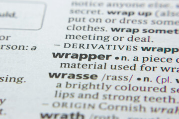 Word or phrase Wrapper in a dictionary.