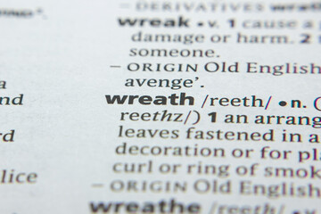 Word or phrase Wreath in a dictionary.