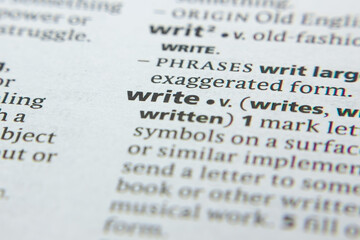 Word or phrase Write in a dictionary.