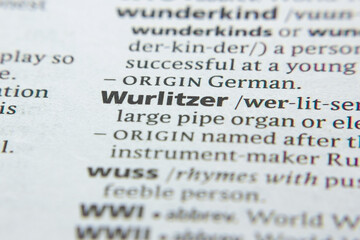 Word or phrase Wurlitzer in a dictionary.