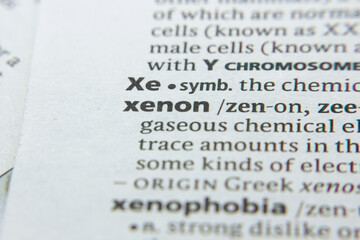 Word or phrase Xenon in a dictionary.