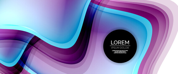 Circles and bubbles abstract background. Fluid liquid round shapes for web banner, app or poster