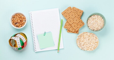 Healthy food and weigh loss concept
