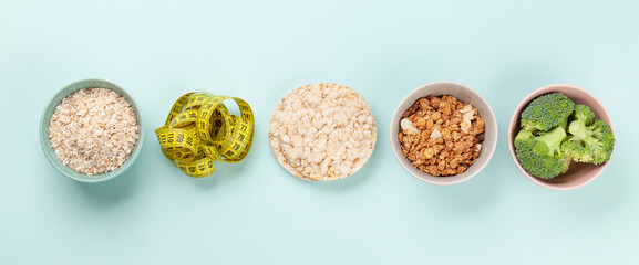 Healthy food and weigh loss concept