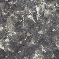 Seamless Tropical Palm Leaf Pattern. Beige Brown Tan Aged Old Grungy Dirty Design. High quality illustration. Detailed worn messy stained wrinkled tough surface material.