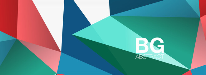 3d mosaic abstract backgrounds, low poly shape geometric design