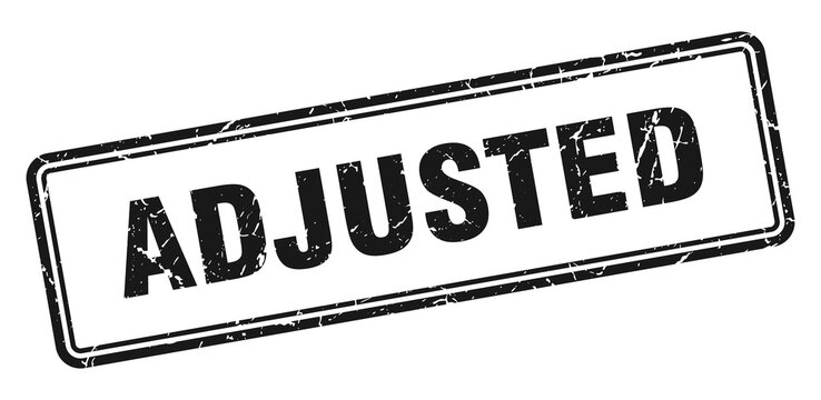 adjusted stamp. square grunge sign on white background