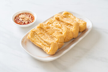 fried tofu with sauce
