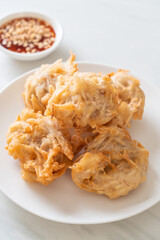 fried taro with sauce