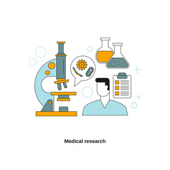 Medical research concept illustration