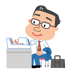 健康診断　血圧測定　男性