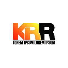 KRR letter monogram logo design vector