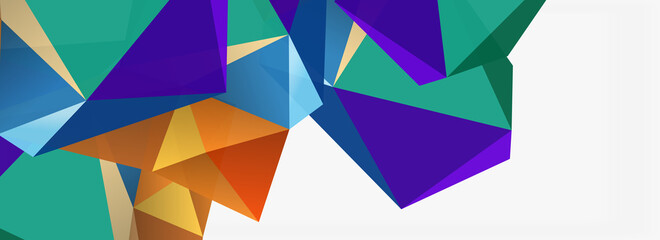 3d mosaic abstract backgrounds, low poly shape geometric design