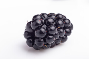 blackberry isolated on white background closeup