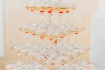 glasses on the table