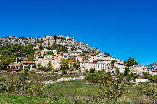 Trigance in Verdon Gorge, Gorges du Verdon in Provence, France