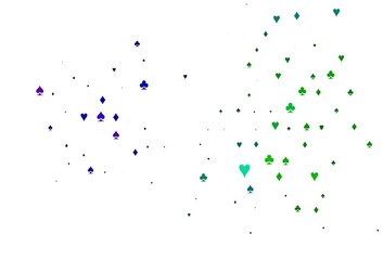 Light Multicolor, Rainbow vector pattern with symbol of cards.