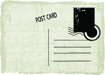 Vintage Post Card. Vector illustration. 