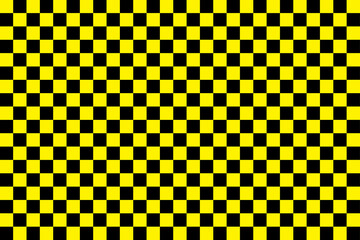 Taxi pattern. Black-yellow checkerboard. Background of taxi in New York. Cab for city. Vintage checkered wallpaper for car and race. Decoration from Nyc or Manhattan. Symbol of transportation. Vector
