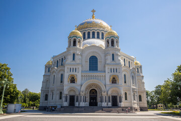 Fototapeta na wymiar Saint Petersburg, Kronstadt, Church, Cathedral, Kronstadt sea St. Nicholas Cathedral