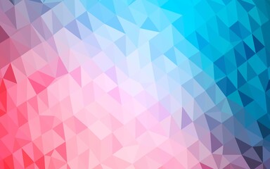 Light Blue, Red vector triangle mosaic cover.