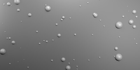 Colorful spheres floating, realistic illustration