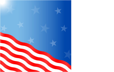 Abstract USA flag with empty space for your text.